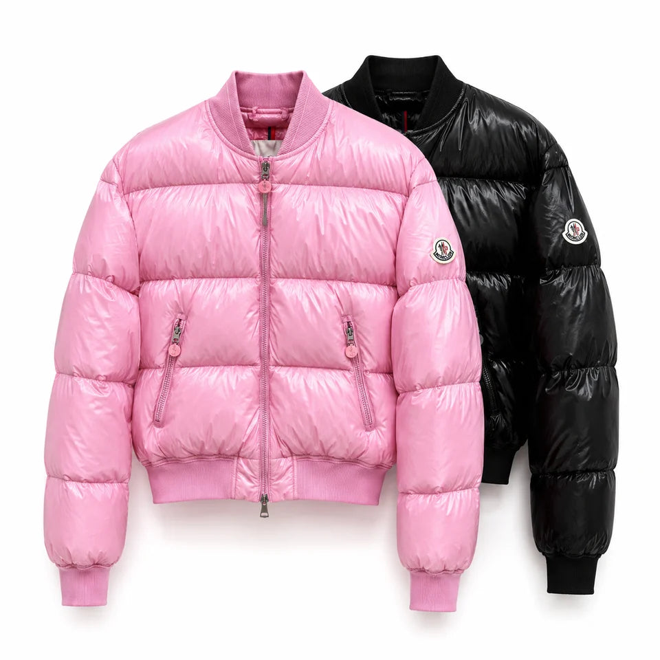 GLOSSY BOMBER PUFFER