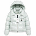 GLOSSY HOODED PUFFER