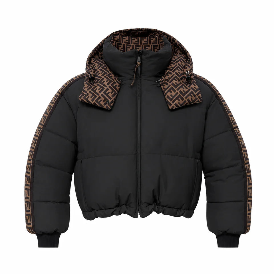 MONOGRAM HOODED PUFFER JACKET
