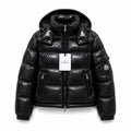 GLOSSY HOODED PUFFER JACKET