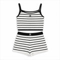 STRIPED KNIT SHORT SET