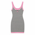 STRIPED KNIT MINI DRESS