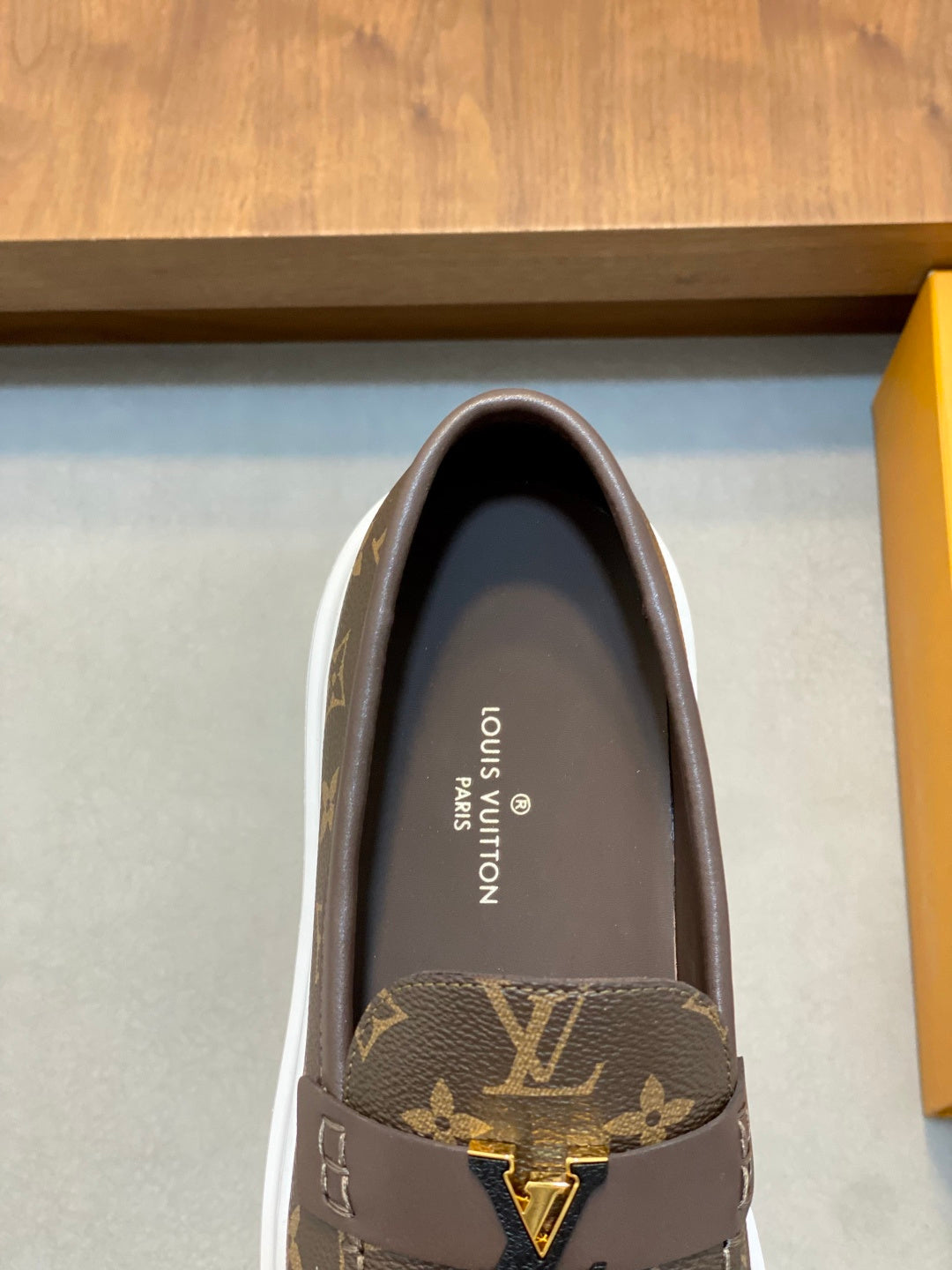 BROWN MONOGRAM LOAFERS