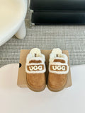 PLATFORM SLIPPERS WITH COZY SHEARLING