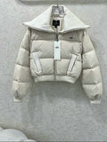 CROPPED PUFFER JACKET WITH HIGH COLLAR