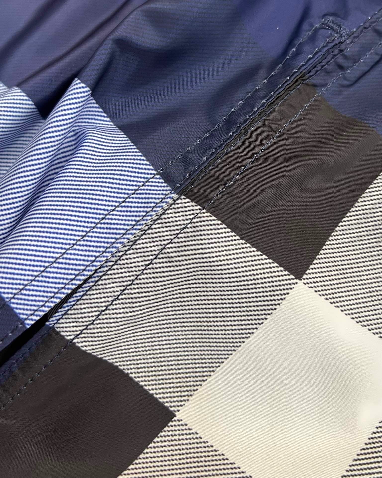 CHECK PRINT SWIM SHORTS – NAVY EDITION