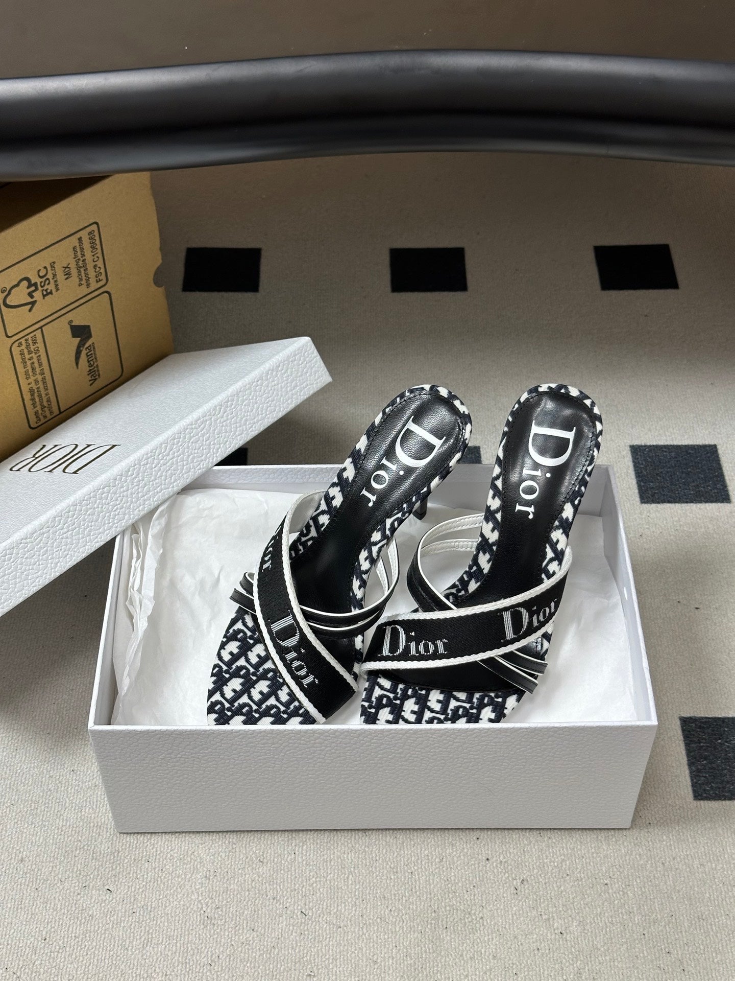 MONOGRAM CANVAS LOGO STRAP HEEL SANDALS