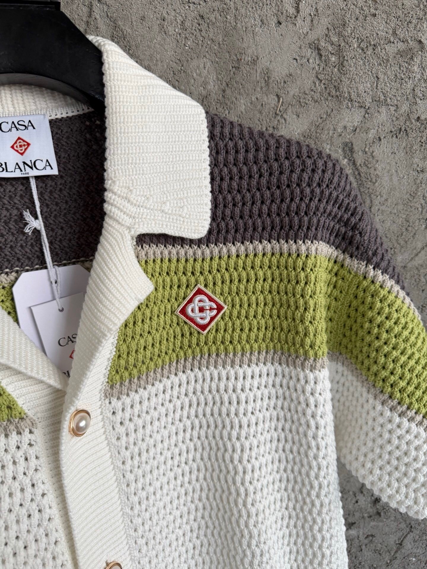 COLOR BLOCK KNIT SHORT SET