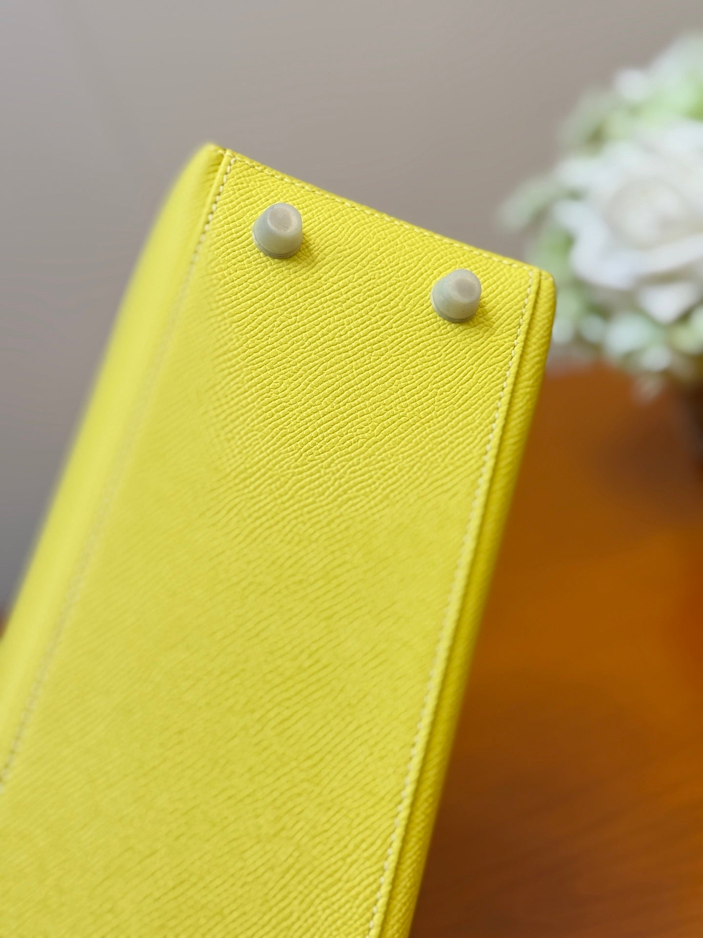 SUNSHINE YELLOW STRUCTURED LUXURY BAG