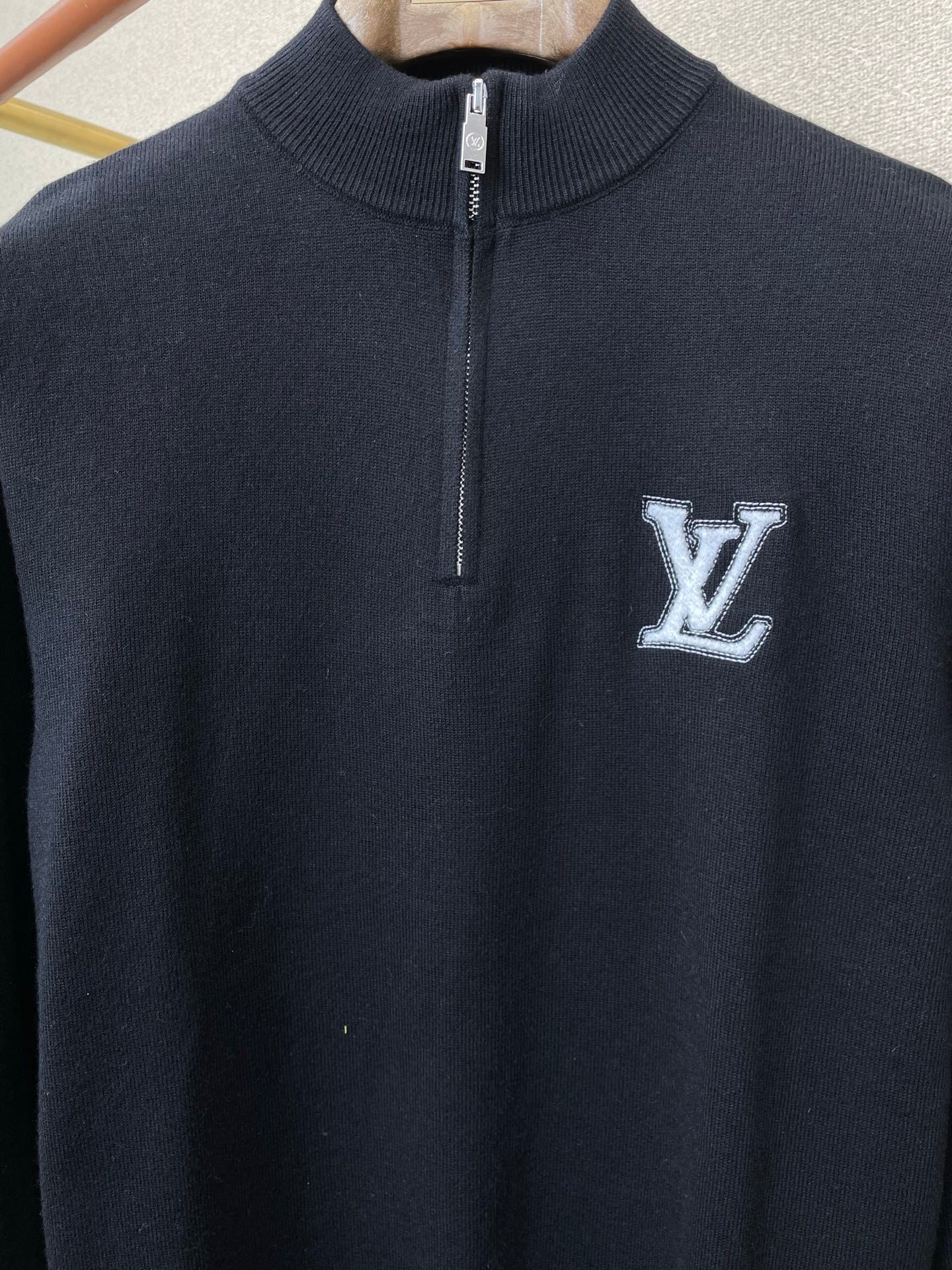 ZIP-NECK KNIT SWEATER