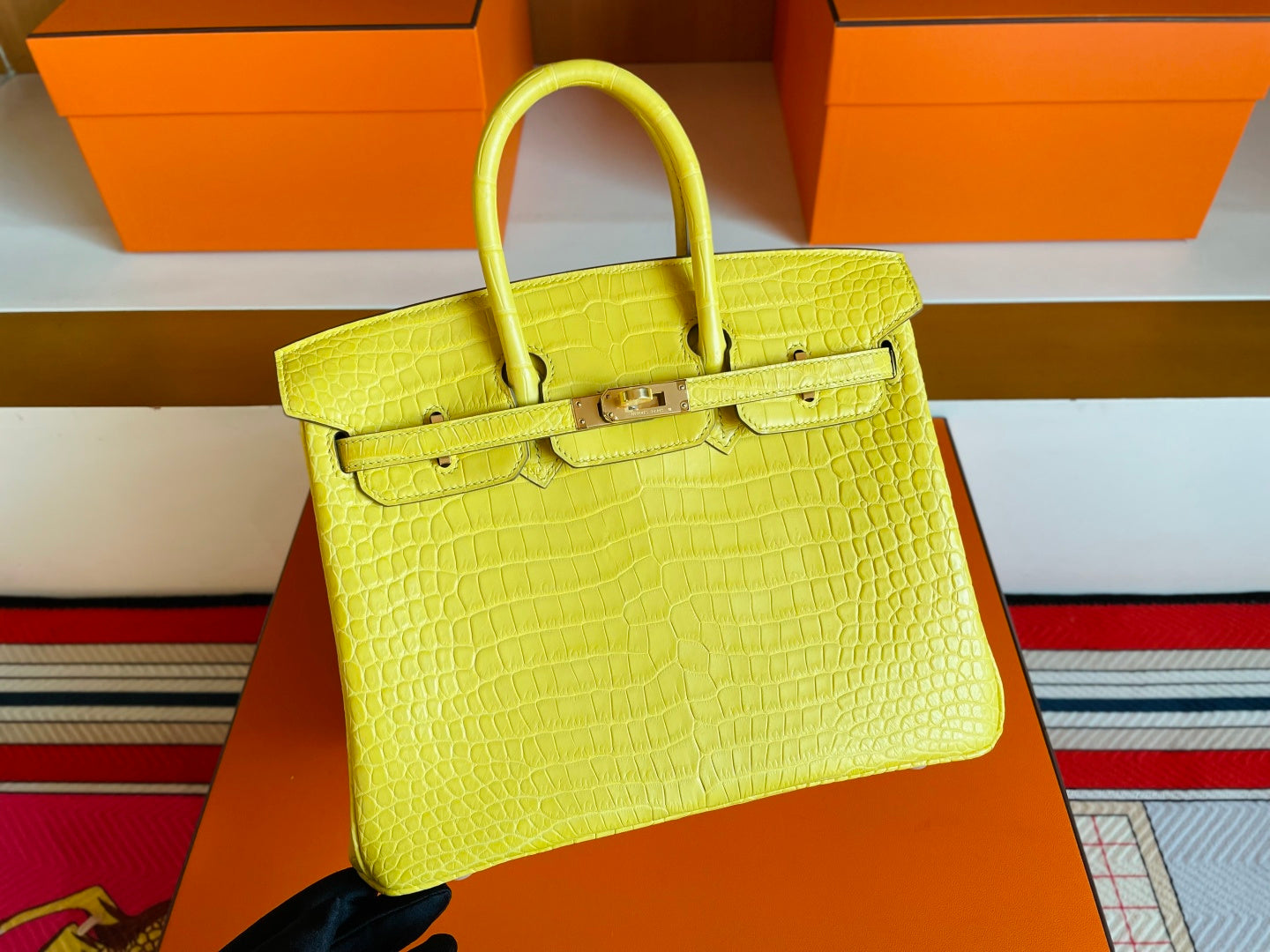 CITRUS CROC BIRKIN