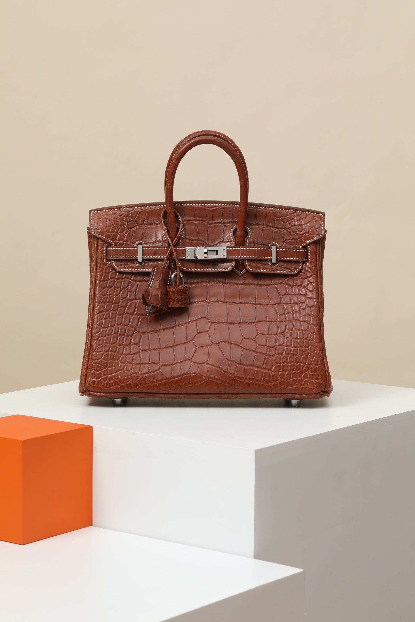 COGNAC CROC BIRKIN