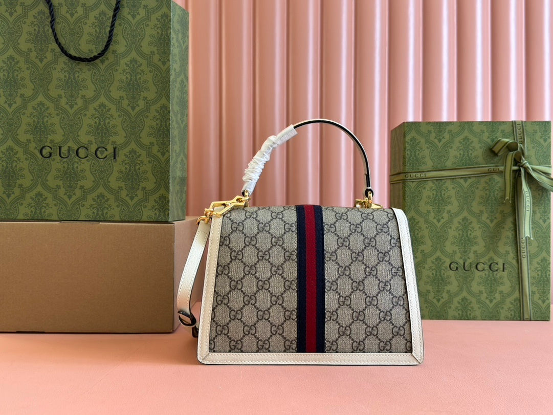 CLASSIC MONOGRAM WEB STRIPE TOP HANDLE CROSSBODY BAG