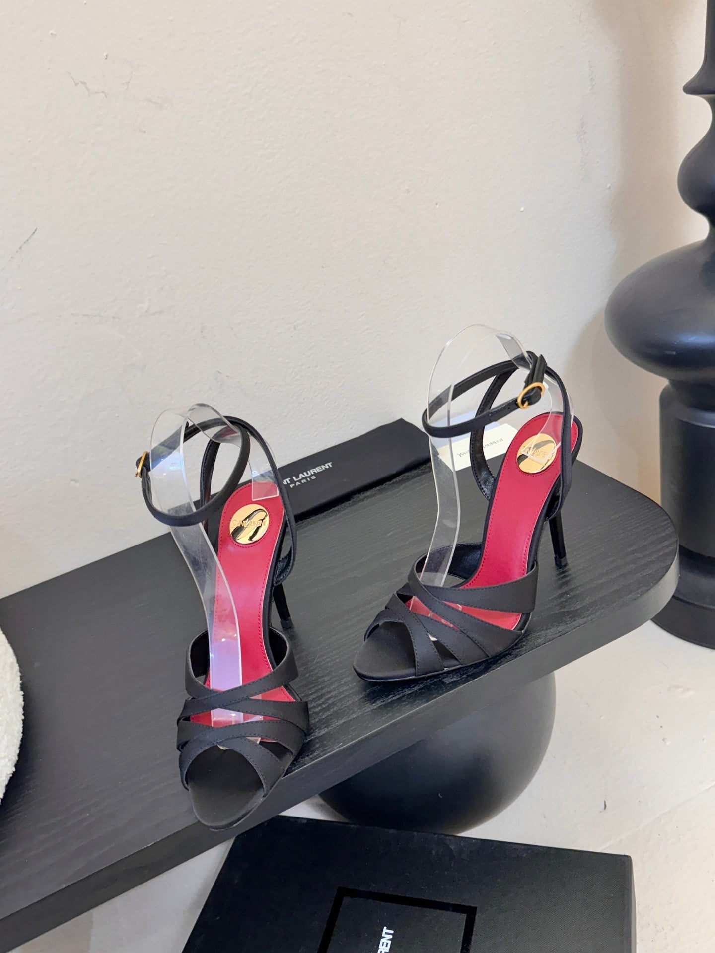 STRAPPY ANKLE-STRAP STILETTO SANDALS