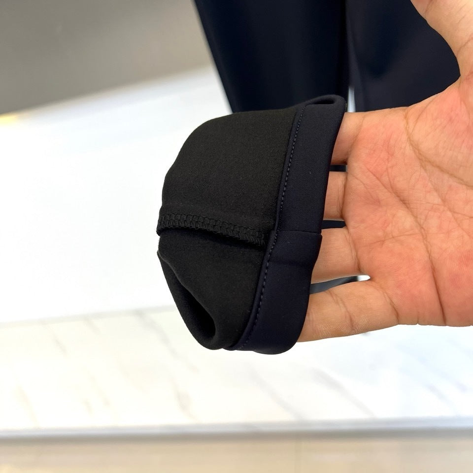 SLIM FIT BLACK TAILORED TROUSERS