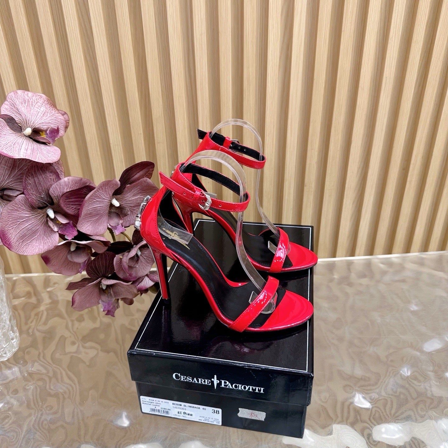 PATENT RED STILETTO SANDALS – GLAM NIGHT EDITION