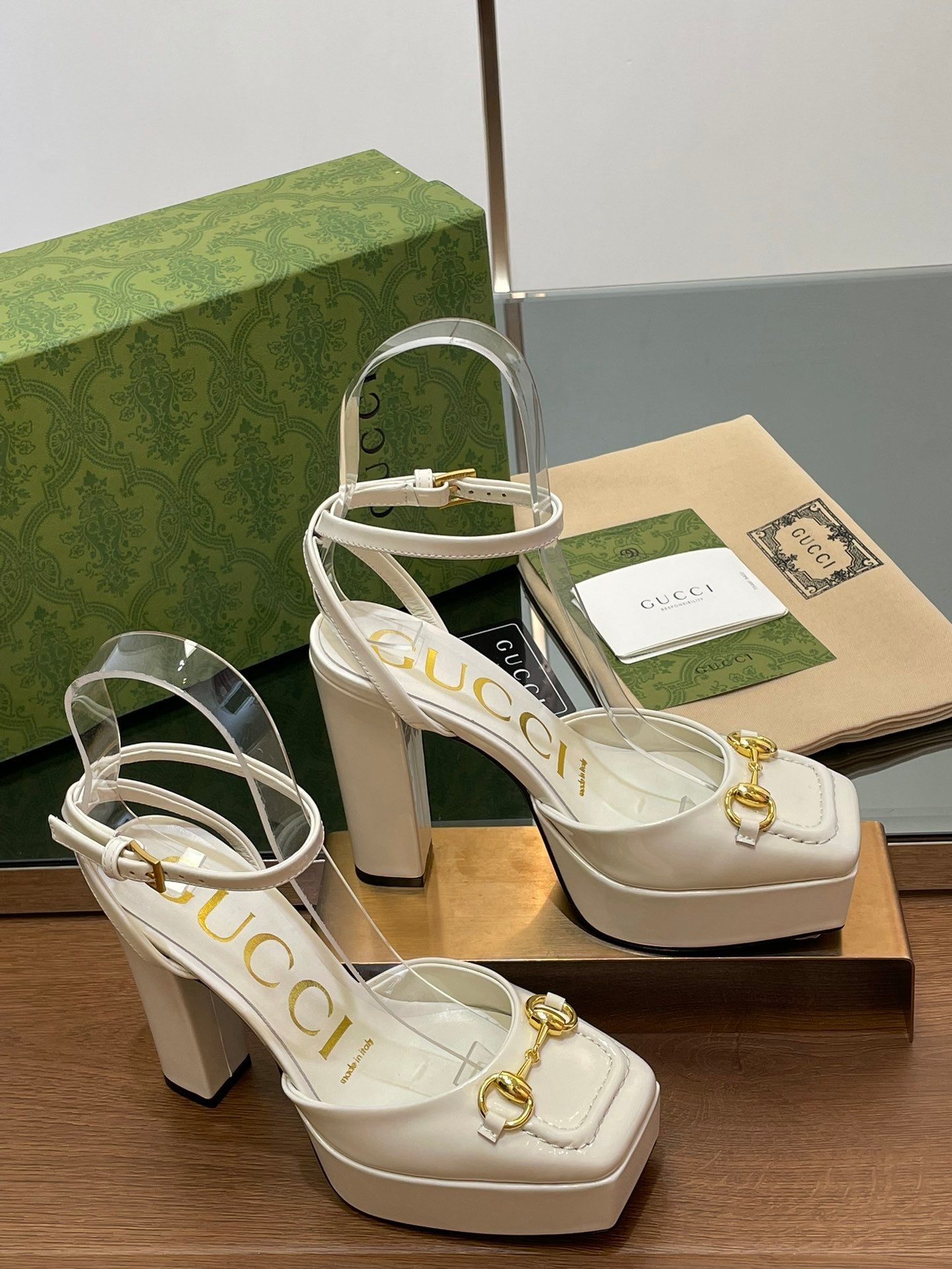WHITE PLATFORM STRAPPY HEEL SANDALS