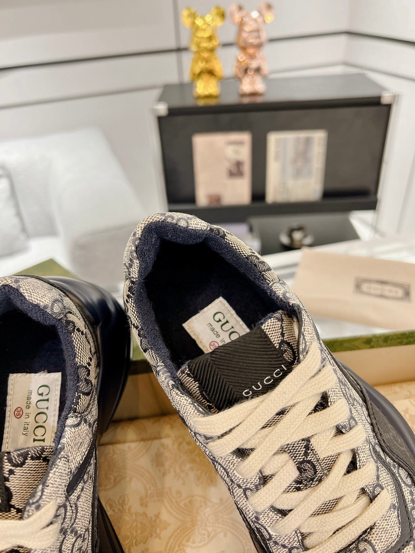 BROWN MONOGRAM CHUNKY SNEAKERS