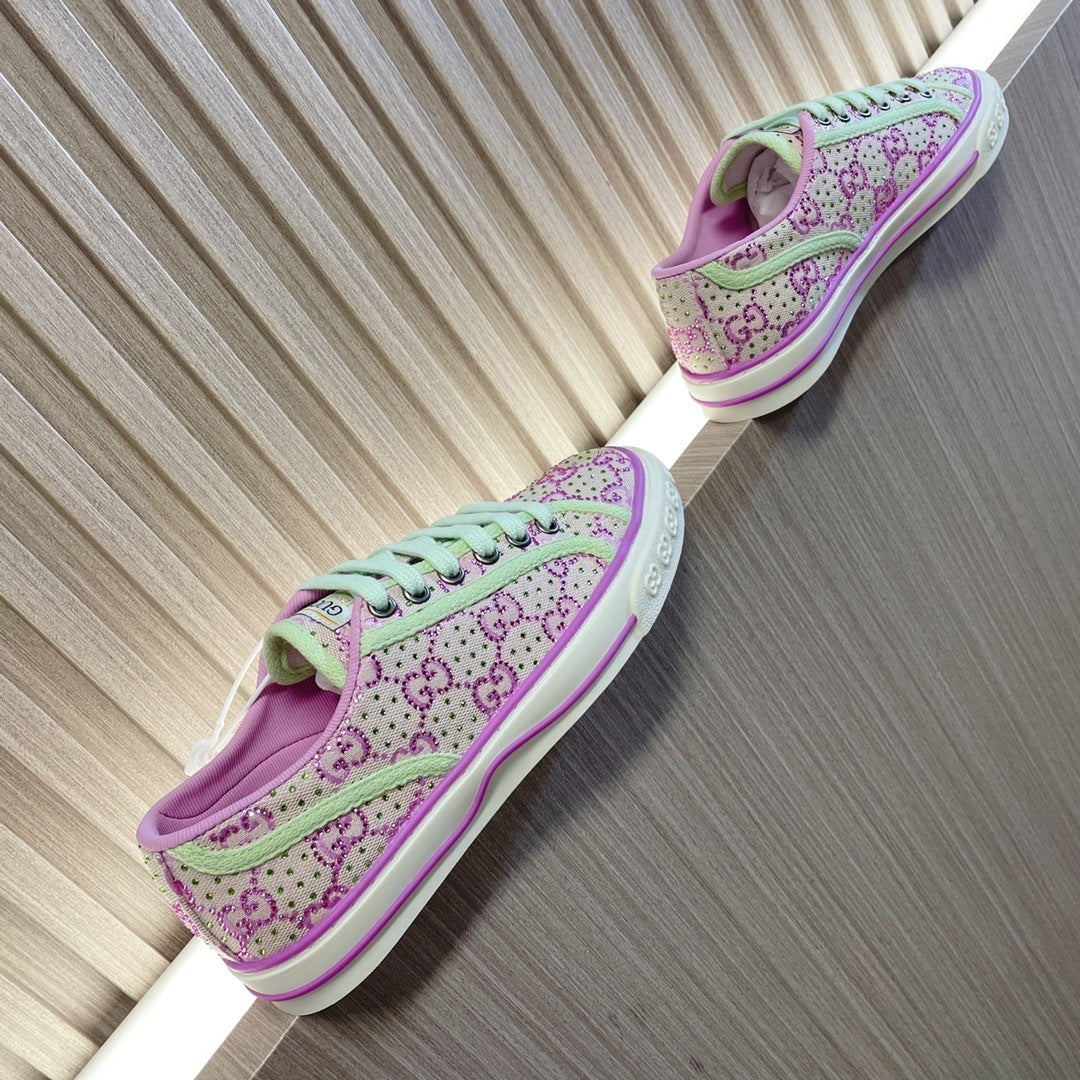 PASTEL MONOGRAM LOW-TOP SNEAKERS