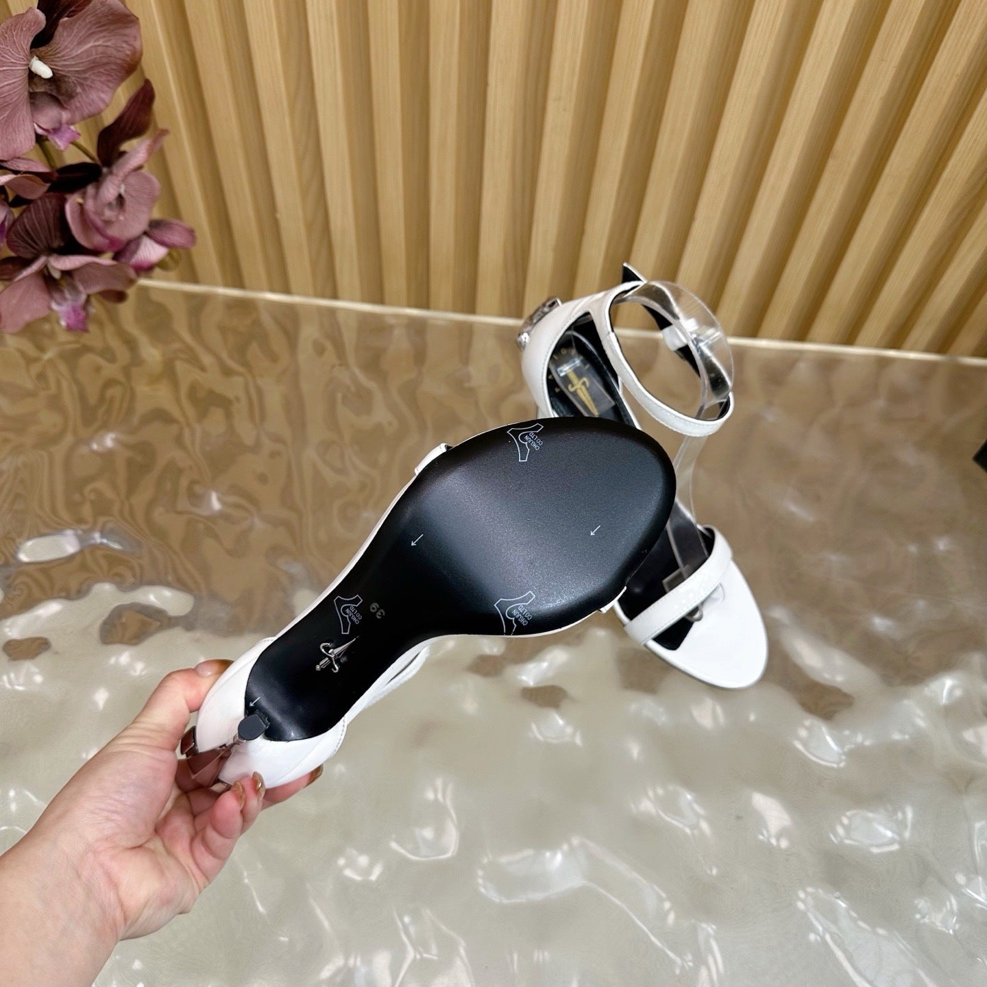 PATENT WHITE STILETTO SANDALS – ELEGANT MINIMALIST EDITION