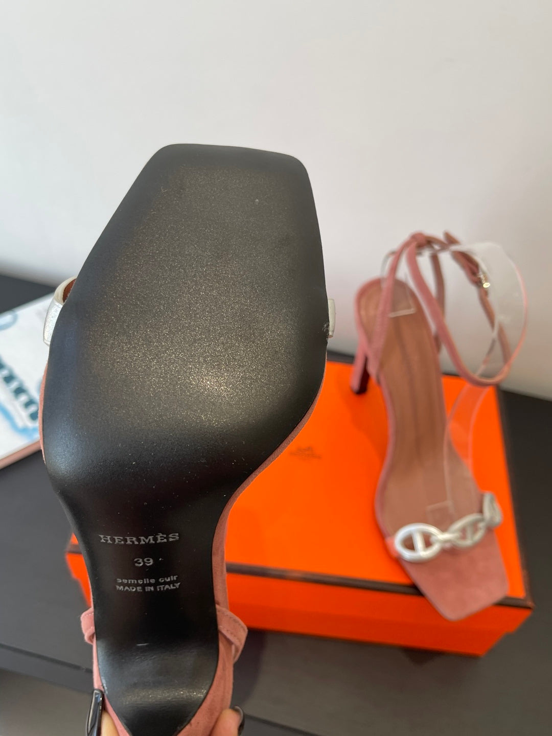 DUSTY ROSE SUEDE ANKLE STRAP HIGH HEEL SANDALS