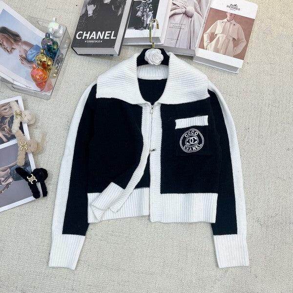 ZIP-UP KNIT CARDIGAN