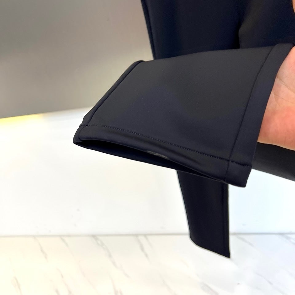 SLIM FIT BLACK TAILORED TROUSERS