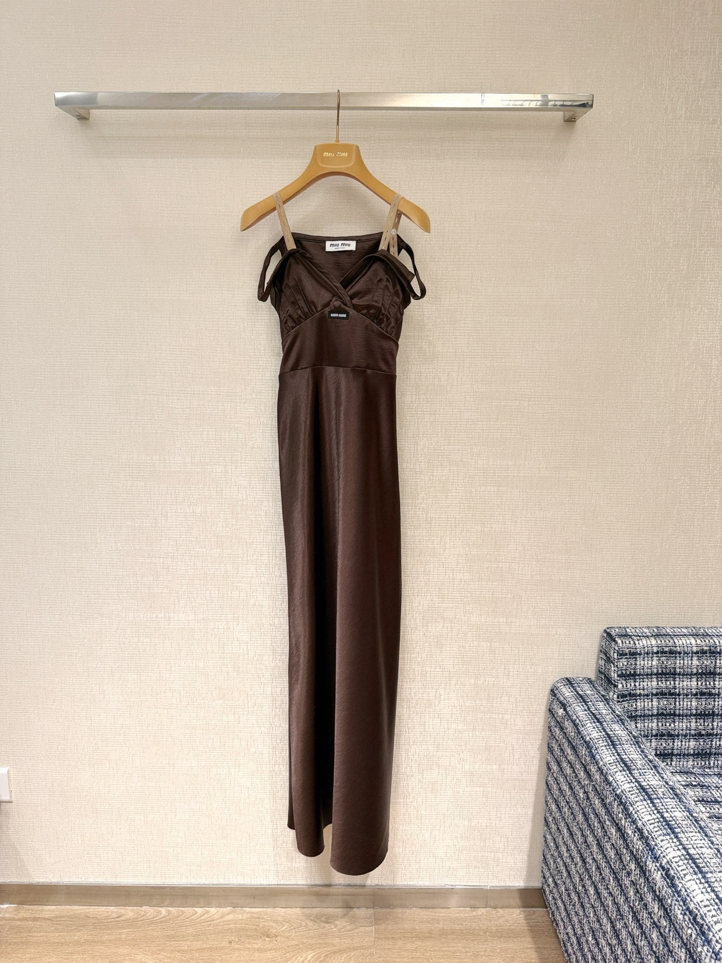 SATIN STRAP MAXI DRESS