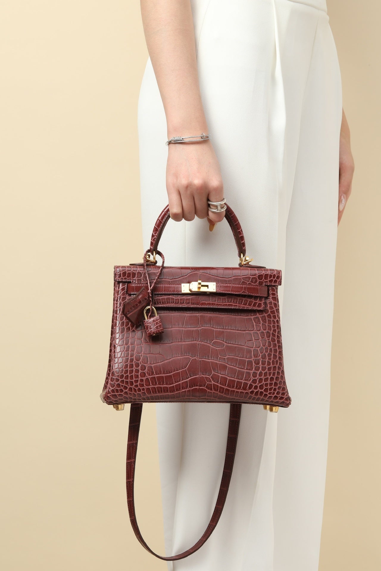 BURGUNDY CROC KELLY