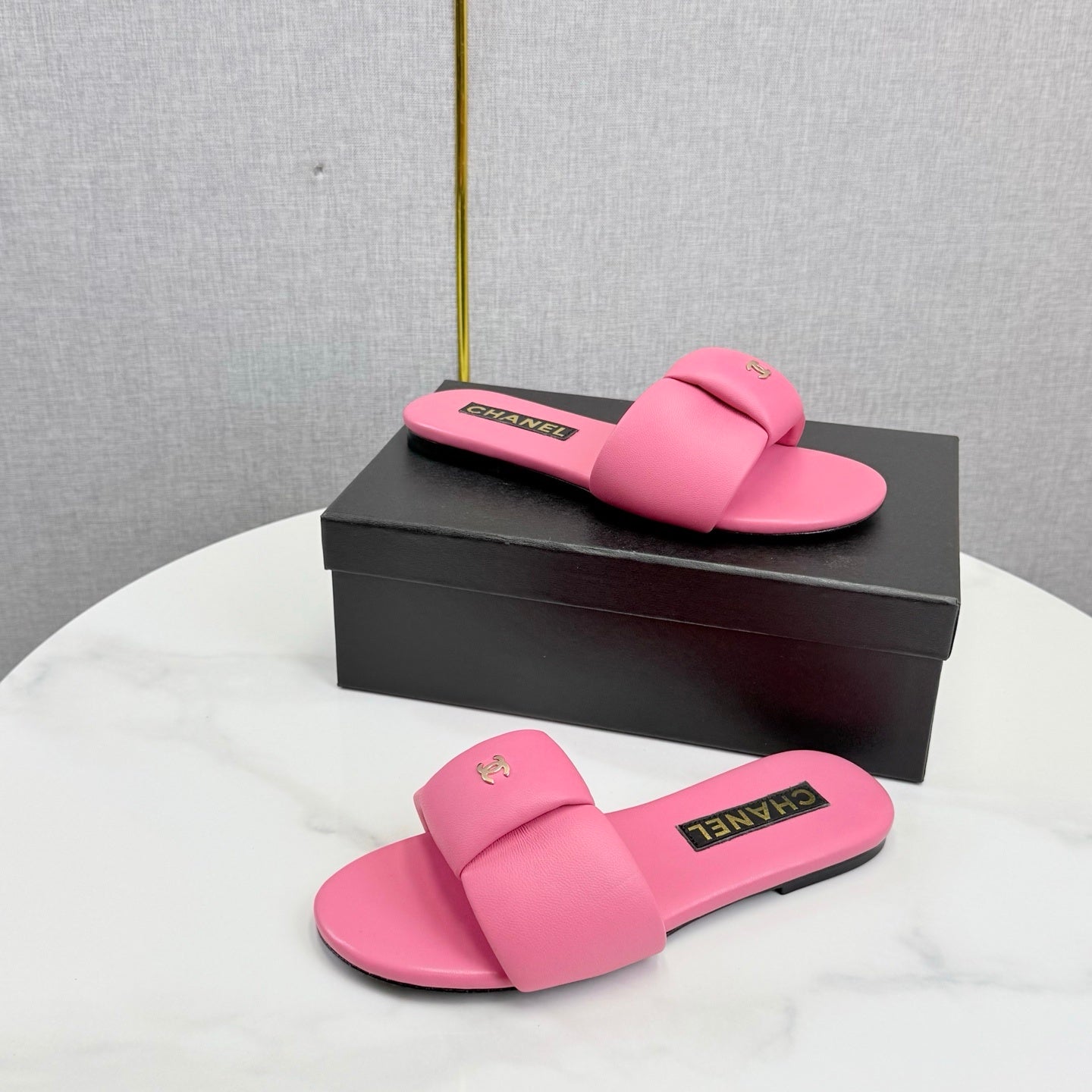 PINK CASUAL SLIDE SANDALS