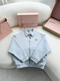 ZIP-UP COLLARED SWEATSHIRT