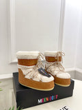 CAMEL FAUX FUR LINED WINTER BOOTS