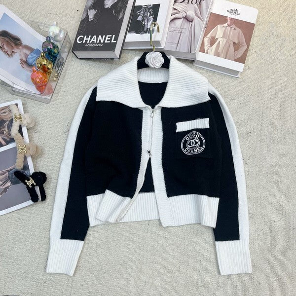 ZIP-UP KNIT CARDIGAN