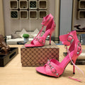 HOT PINK BUCKLE STRAP HIGH HEEL SANDALS