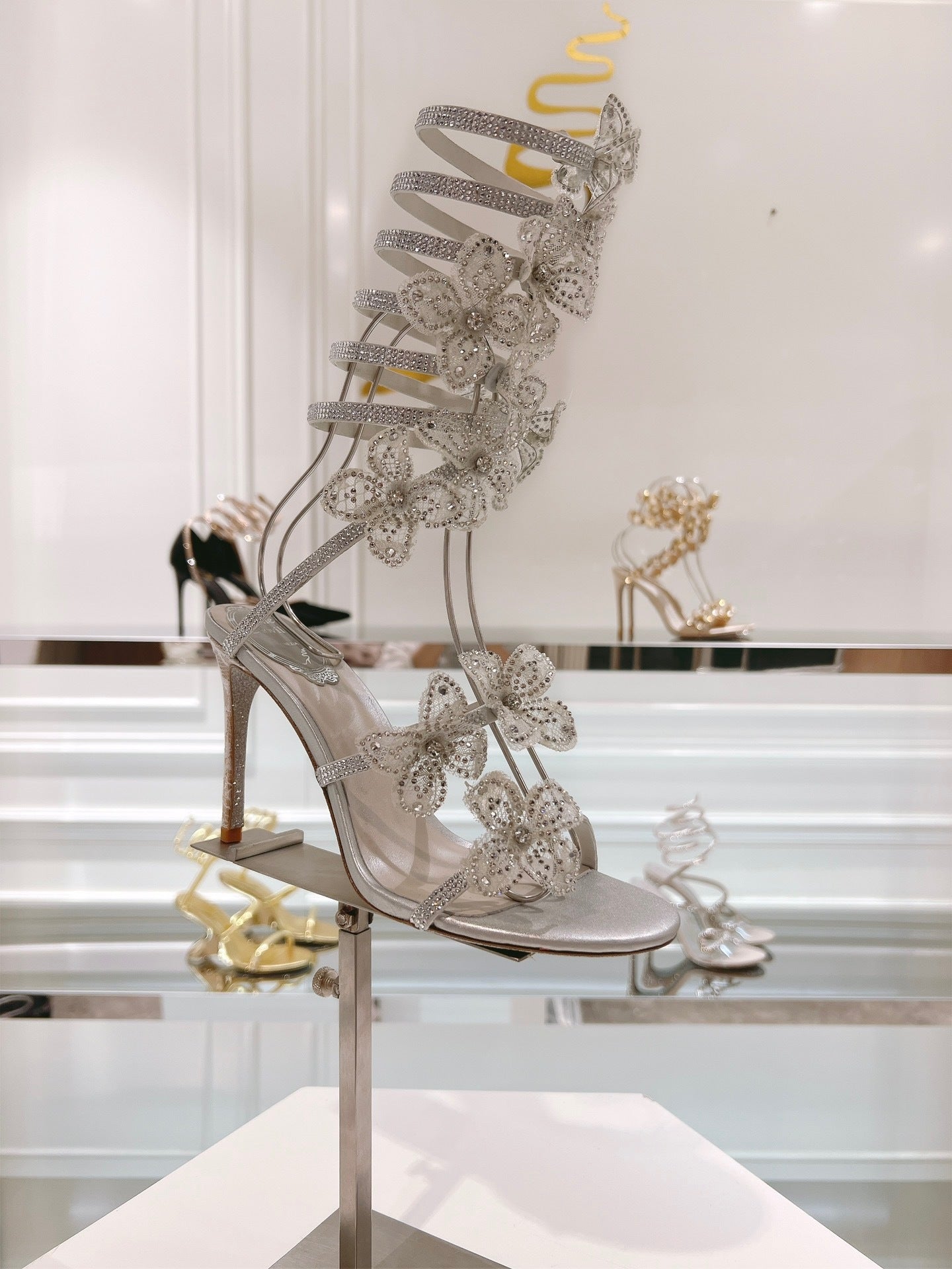 CRYSTAL BUTTERFLY HEELS