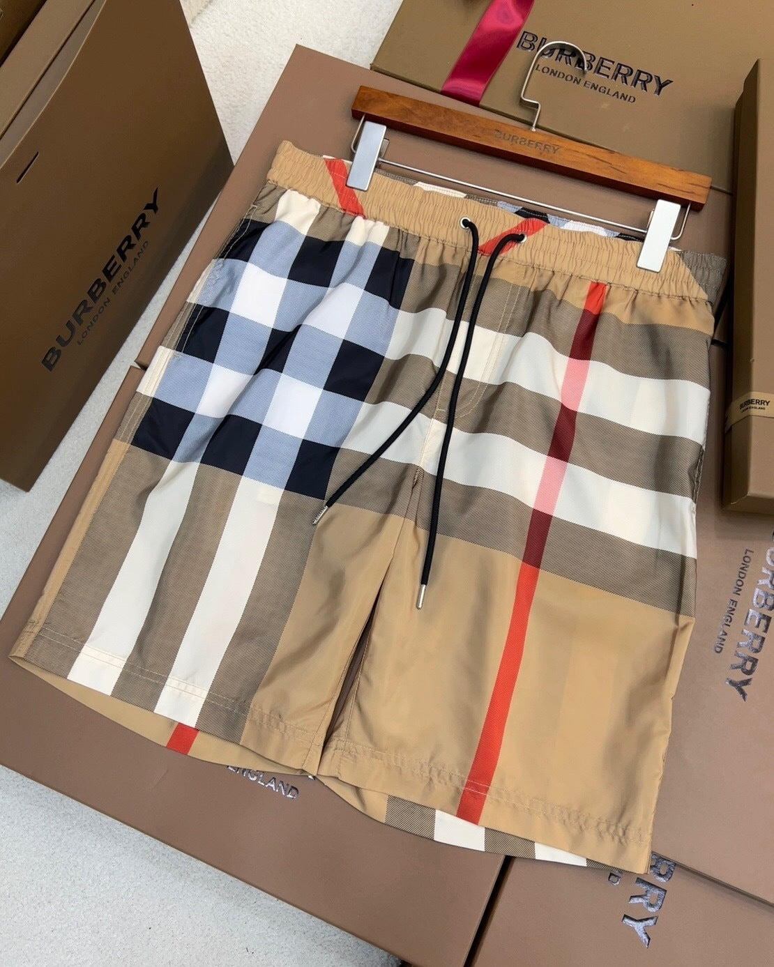 CLASSIC CHECK SWIM SHORTS