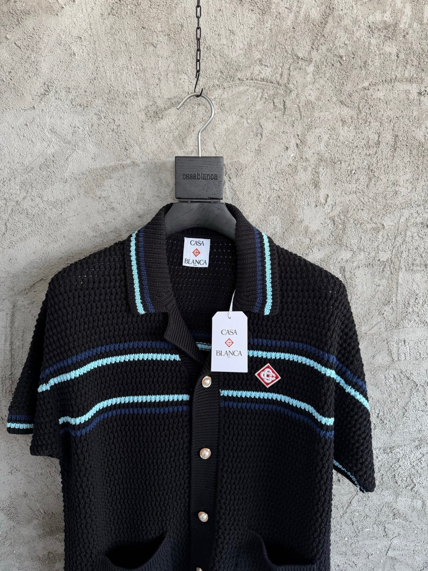 STRIPED TEXTURED KNIT SHORT SET