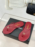 RED MINIMAL THONG SANDALS