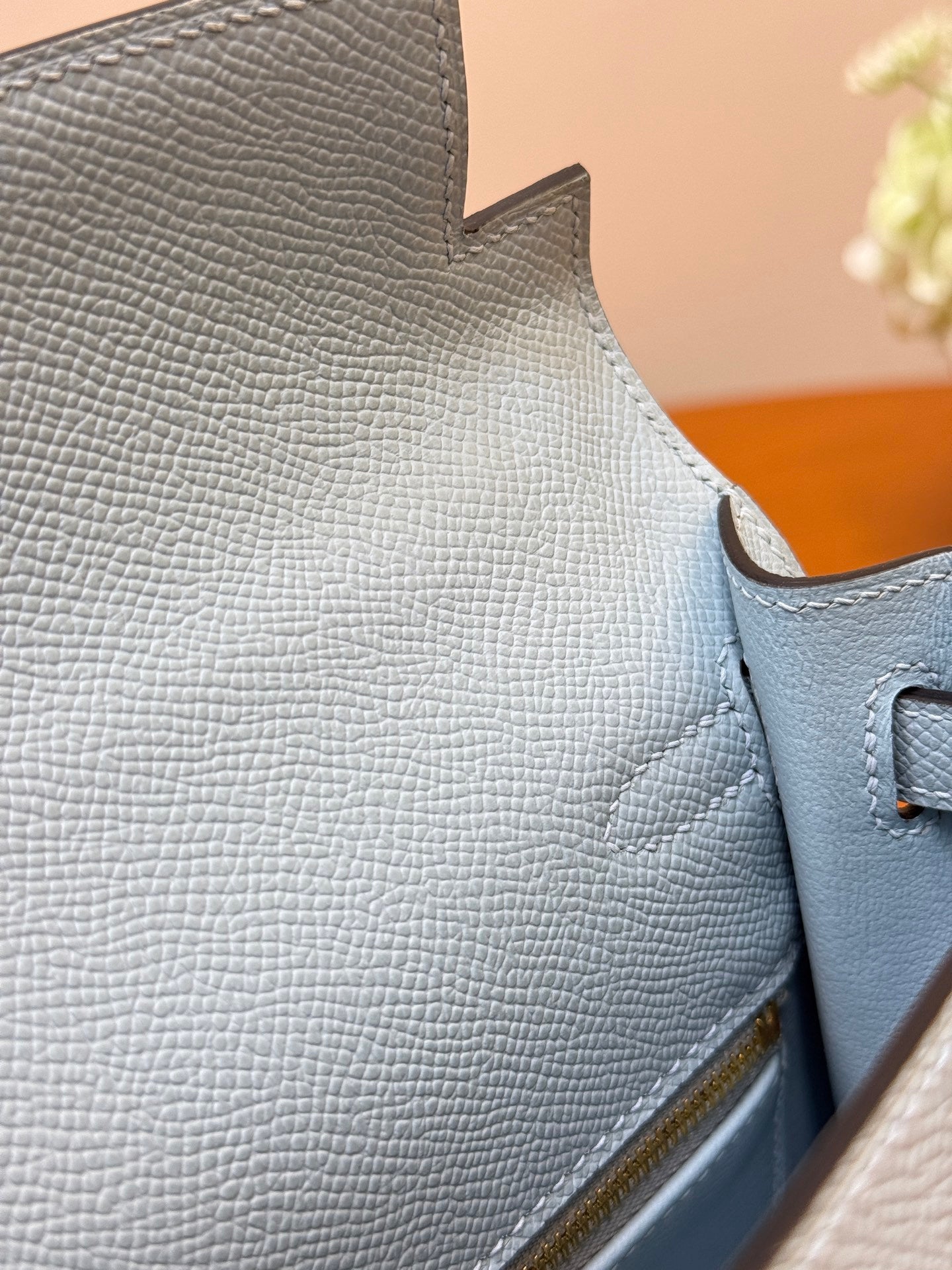 POWDER BLUE ELEGANCE TOP HANDLE BAG