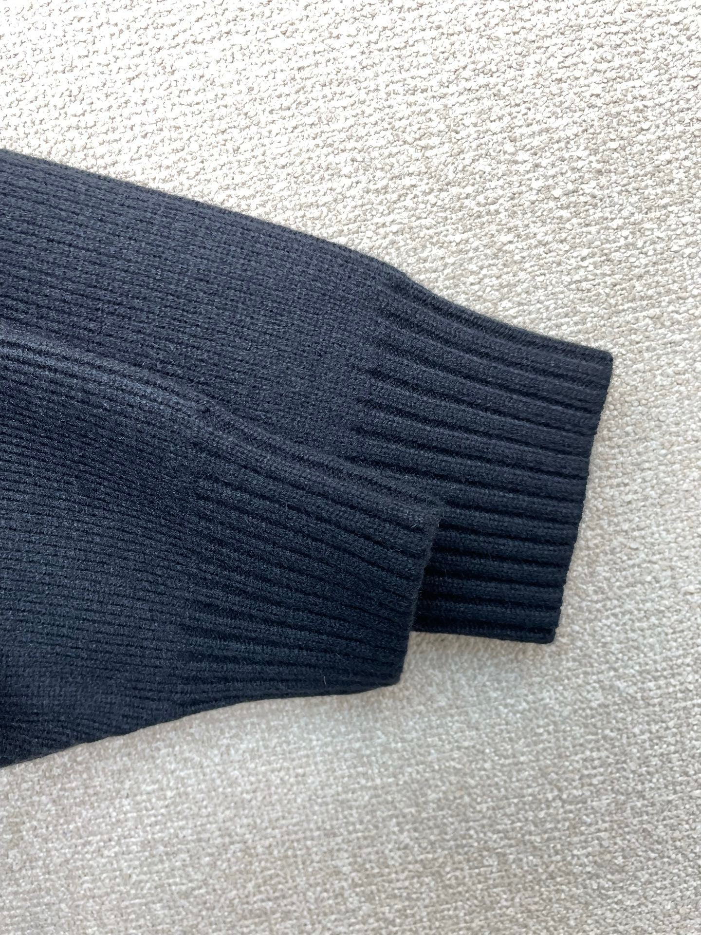 ZIP-FRONT STRIPED KNIT CARDIGAN WITH COLLAR