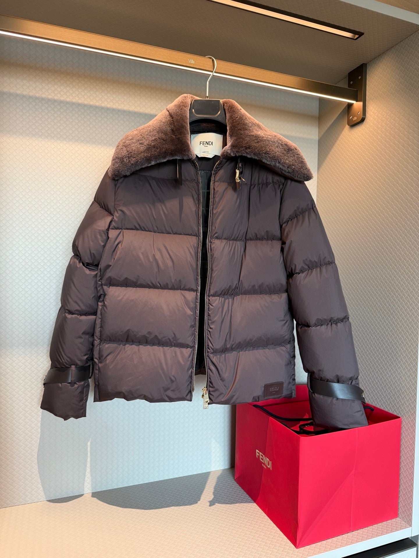 FUR COLLAR PUFFER JACKET