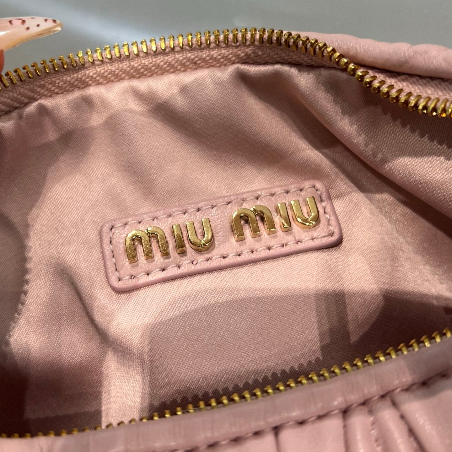 BLUSH PINK MATELASSÉ MINI HOBO BAG