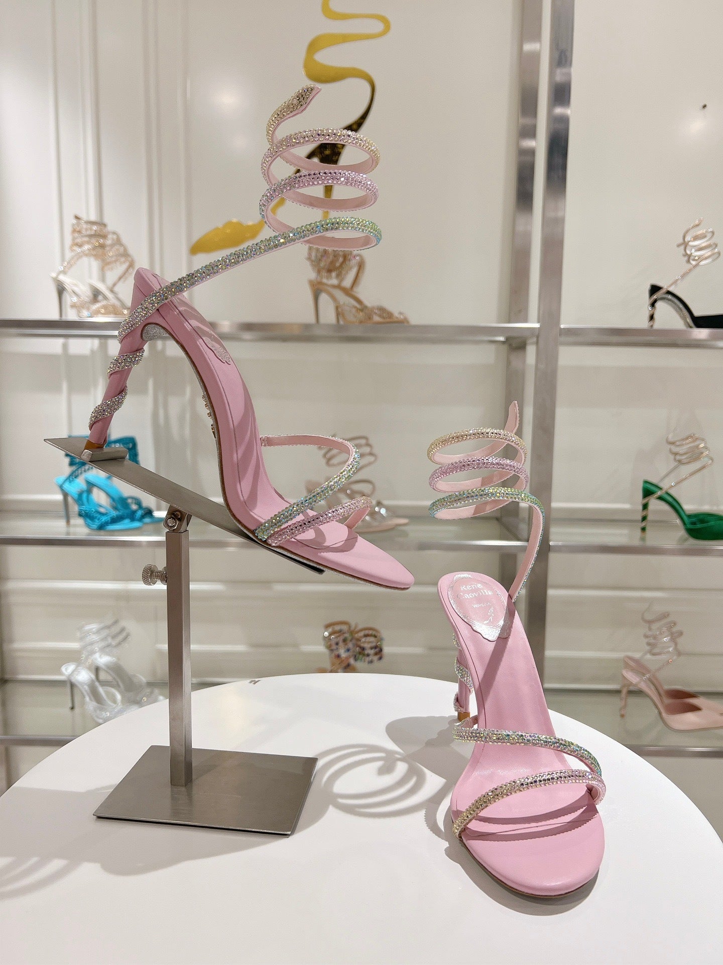 BLUSH SPIRAL HEELS