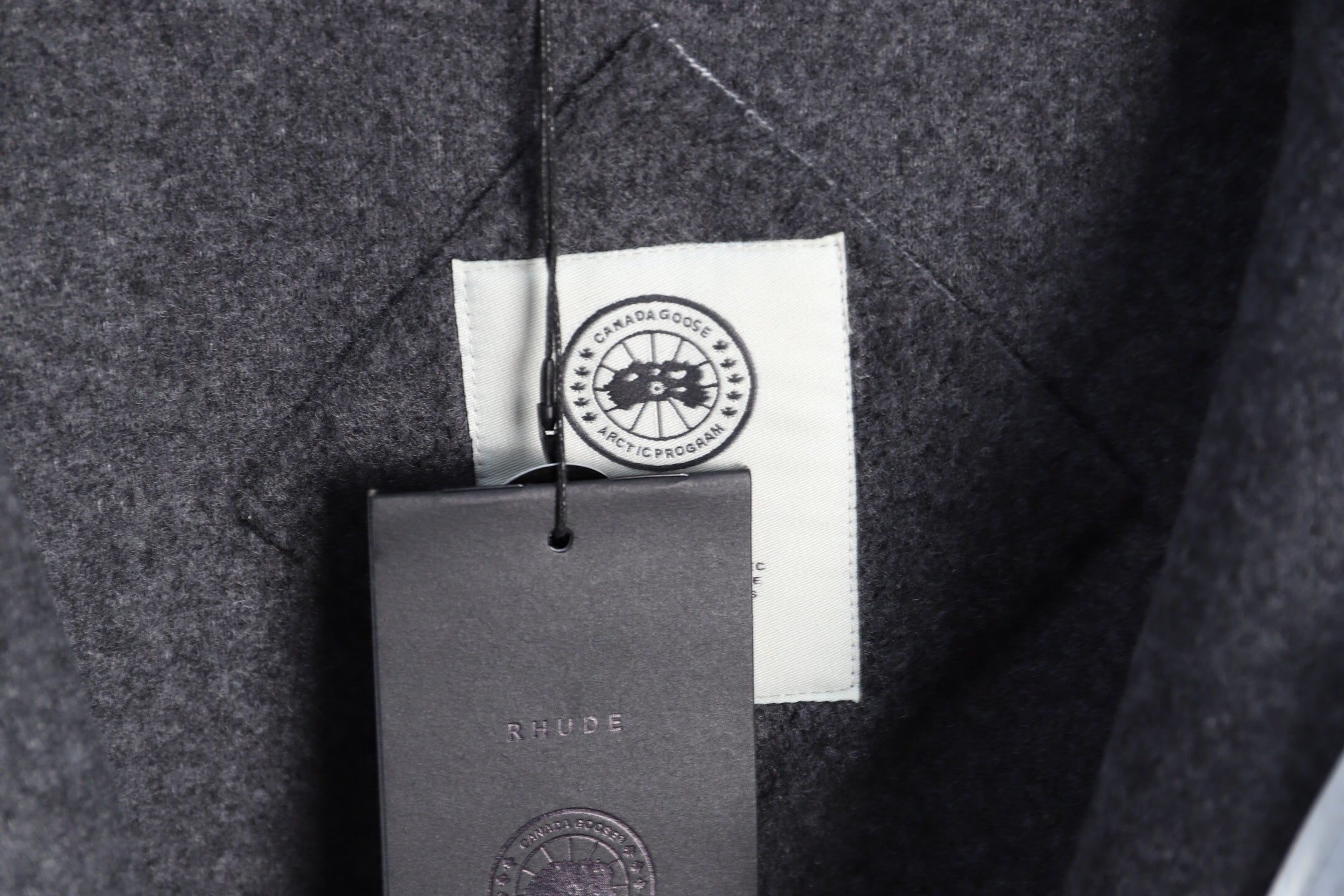 DARK GREY ZIP-UP WOOL BLEND VEST