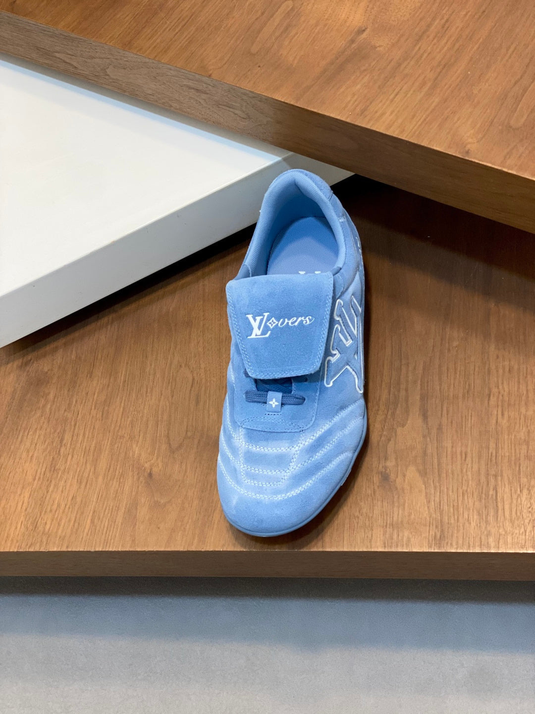 BLAUE WILDLEDER-SNEAKER