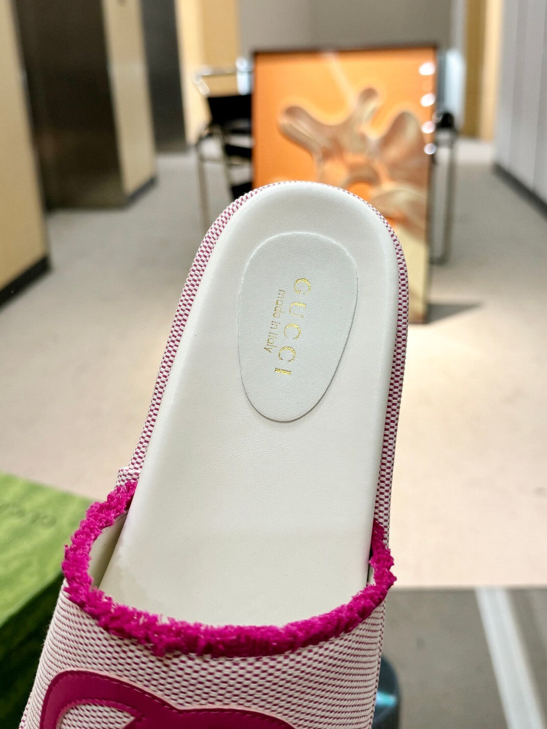 PINK PLATFORM SLIDE SANDALS