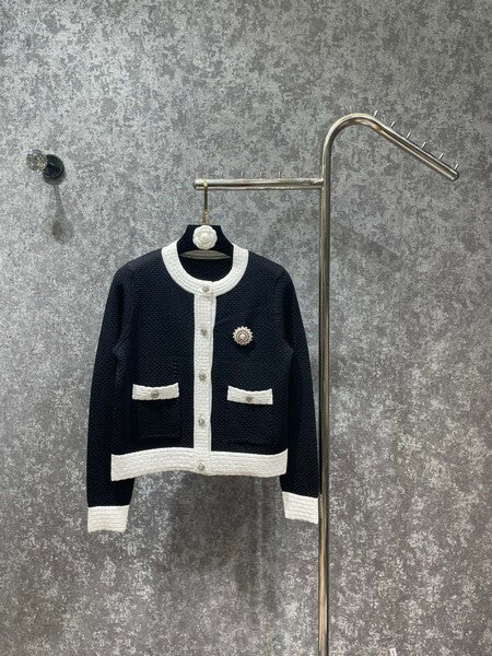 CLASSIC BUTTON KNIT CARDIGAN