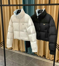 CROPPED STAND COLLAR PUFFER JACKET