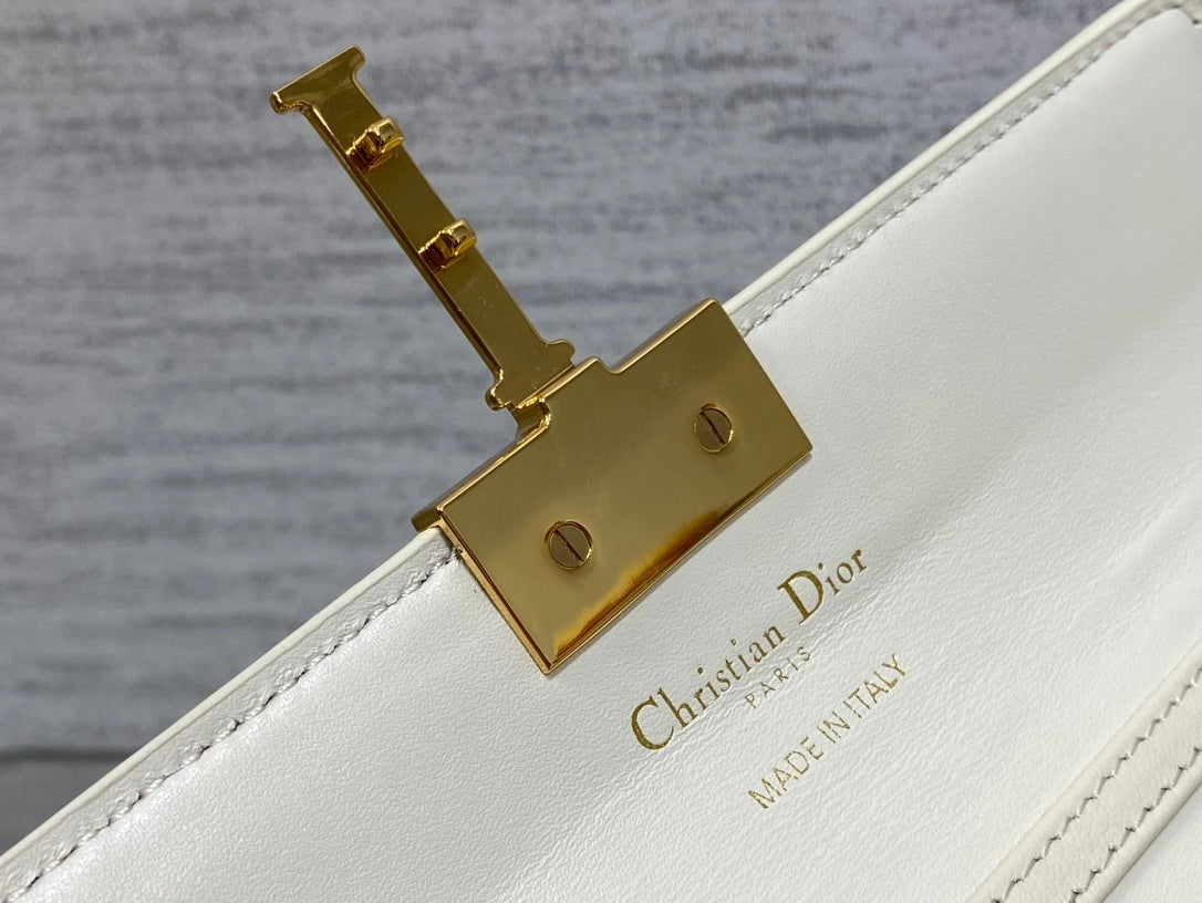 WHITE LEATHER MINI TOP-HANDLE BELT BAG