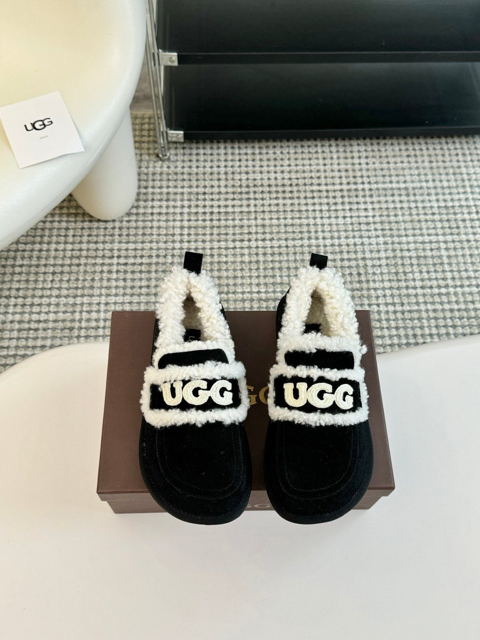 COZY SHEARLING PLATFORM SLIPPERS